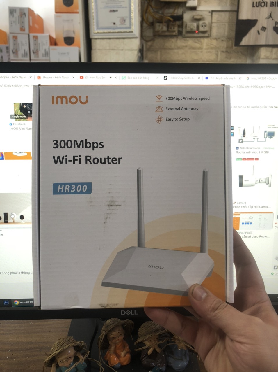 bộ phát wifi Imou HR300 chuẩn N 300Mbps 2.4GHZ , 1 Wan - 3 lan, có tính năng thu phát wifi - Hàng chính hãng bảo hành 24 tháng