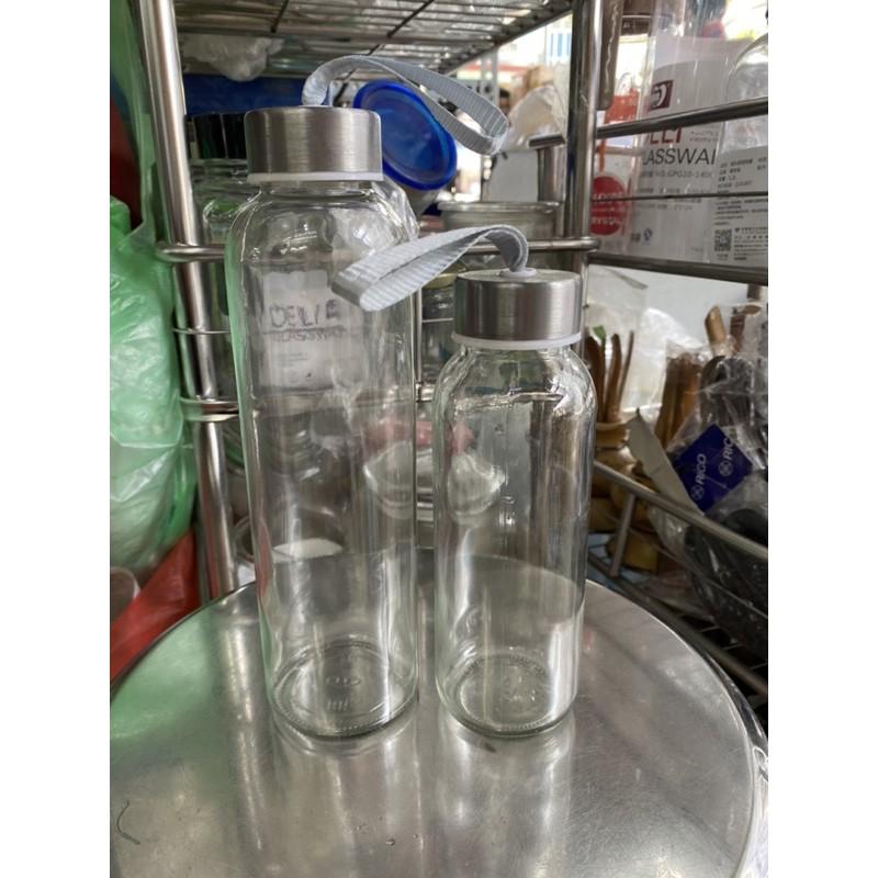 chai thủy tinh có quai xách 350ml và 500 ml