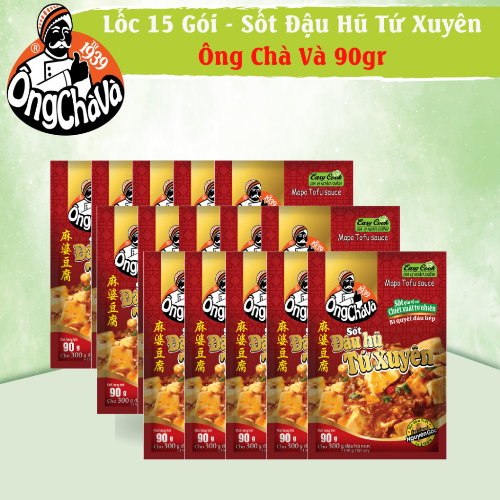 Lốc 15 Gói Sốt Đậu Hũ Tứ Xuyên Ông Chà Và 90g