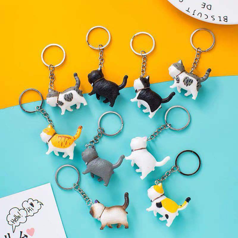 Móc Khóa 9 Mèo Bộ Siêu Tập Key Chain