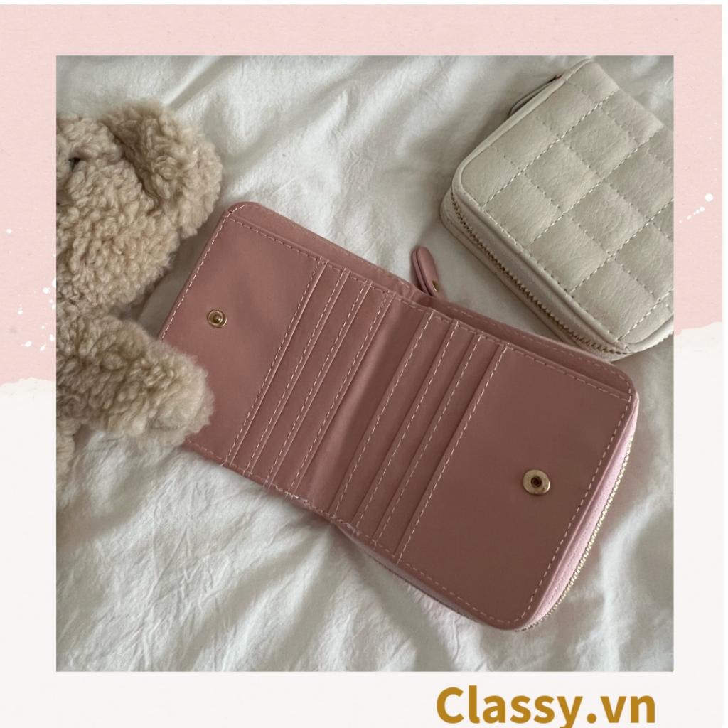 Ví nữ ngắn  Classy mini cầm tay da PU cao cấp T1165