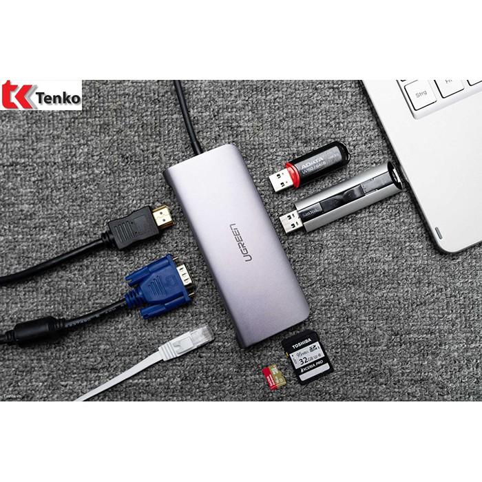 Cáp USB Type-C To HDMI/VGA/ USB 3.0/ SD/Lan 40873 - Hàng nhập khẩu