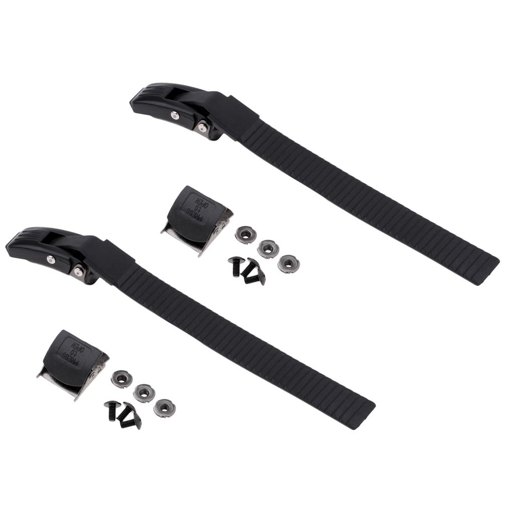 2 Sets Replacement Inline Roller Skate Shoes Strap With Clamp And Screws Nut