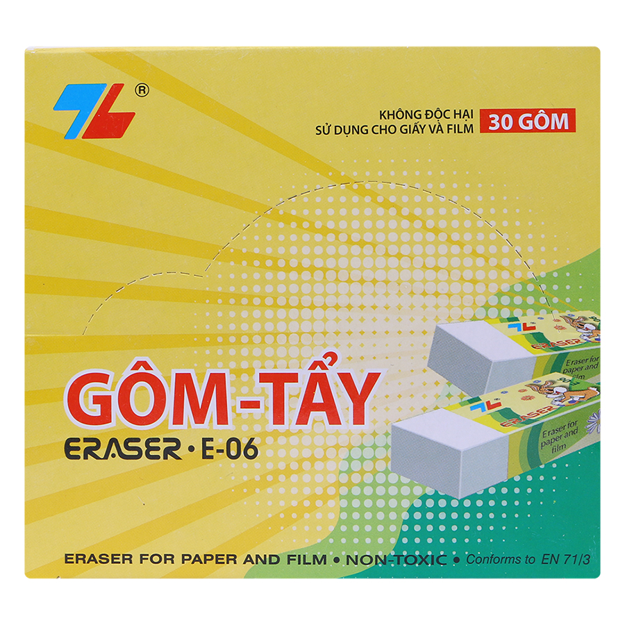 Hộp 30 Gôm Thiên Long E-06