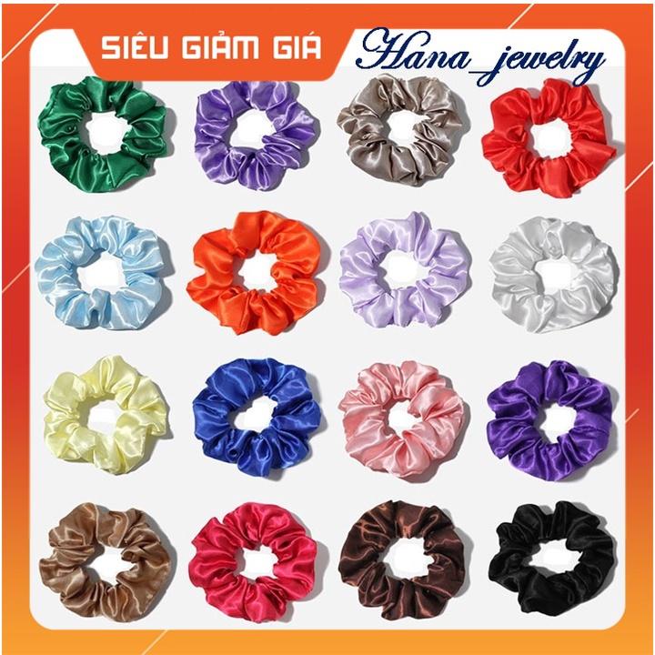 DÂY BUỘC TÓC/ CỘT TÓC SCRUNCHIES  CÓ SẴN  10 CM, PHI BÓNG, THANH LỊCH ,TRẺ TRUNG, TIỆN DỤNG, CT.M15