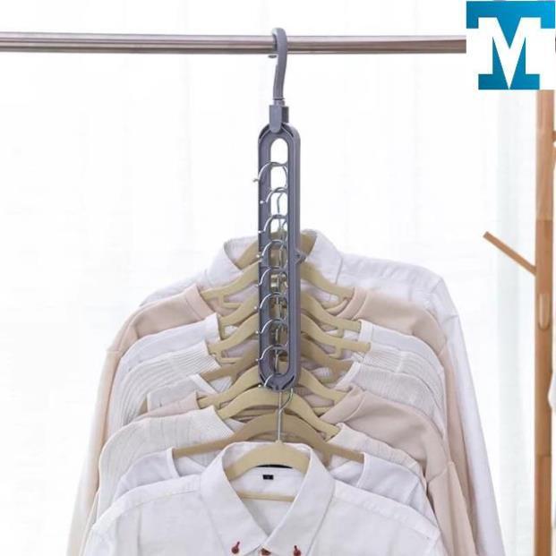Móc treo quần áo thông minh 9 lỗ đa năng tiện lợi