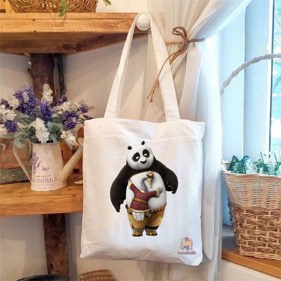 Túi Tote in hình chủ đề Kung Fu Panda