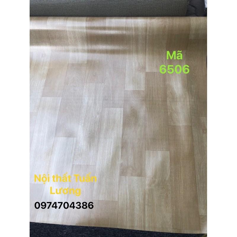 Simili trải sàn vân gỗ nhám đế lưới chống trượt mã 6506