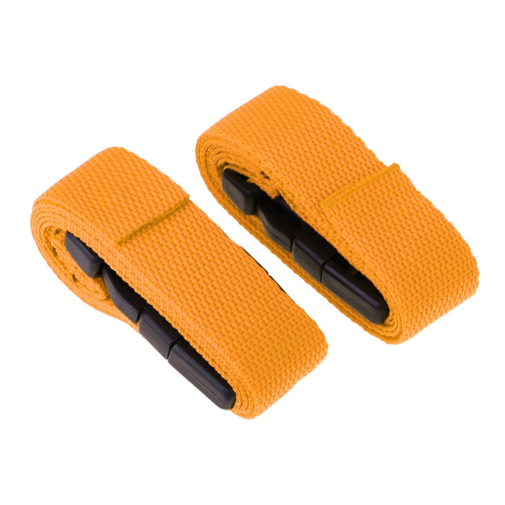 2pcs 39.Golf Trolley Webbing Straps/Luggage Tie down Straps with Quick Release Buckle