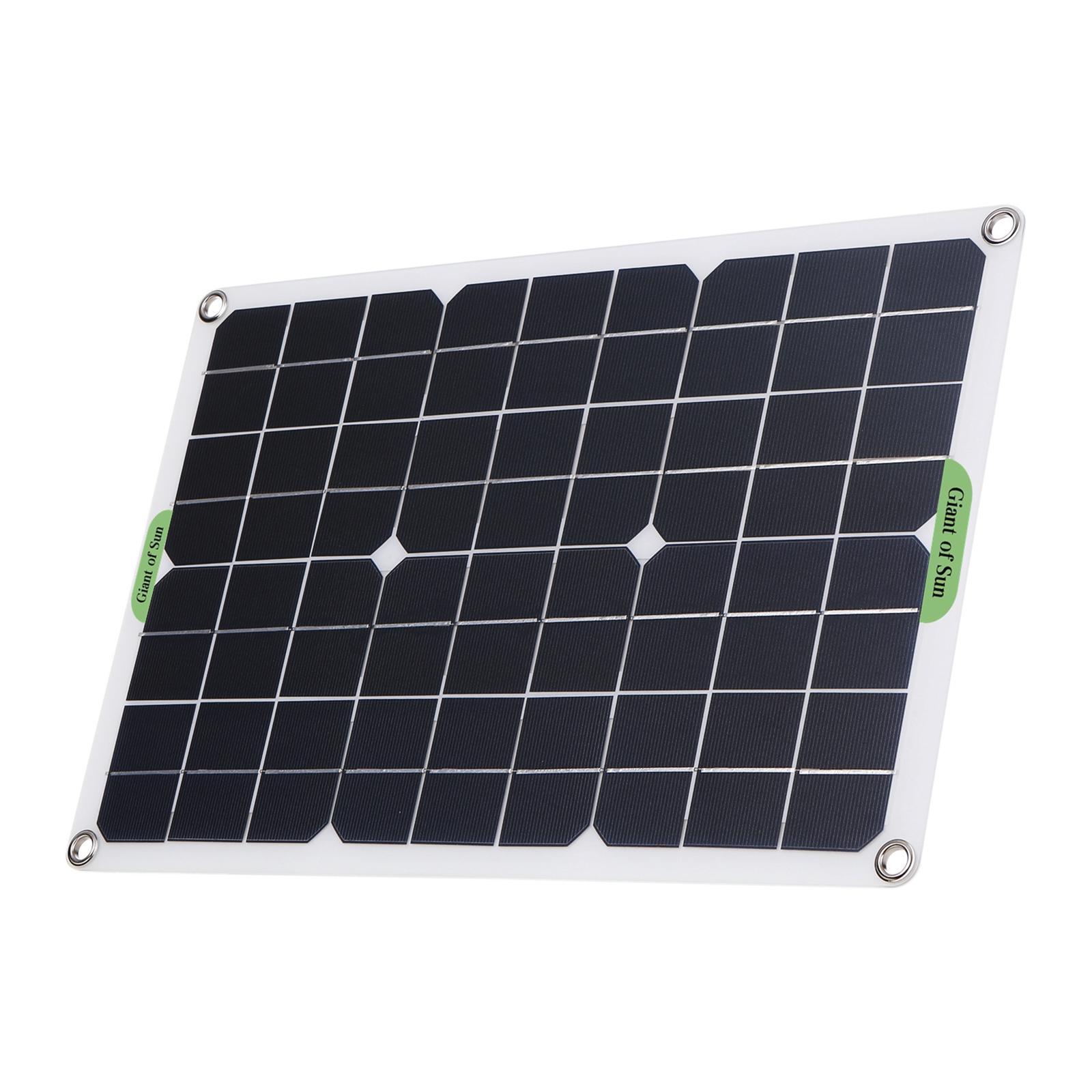 20W Solar Panel Kit Motorcycle Car Battery Camping Solar Charge Camera 18V