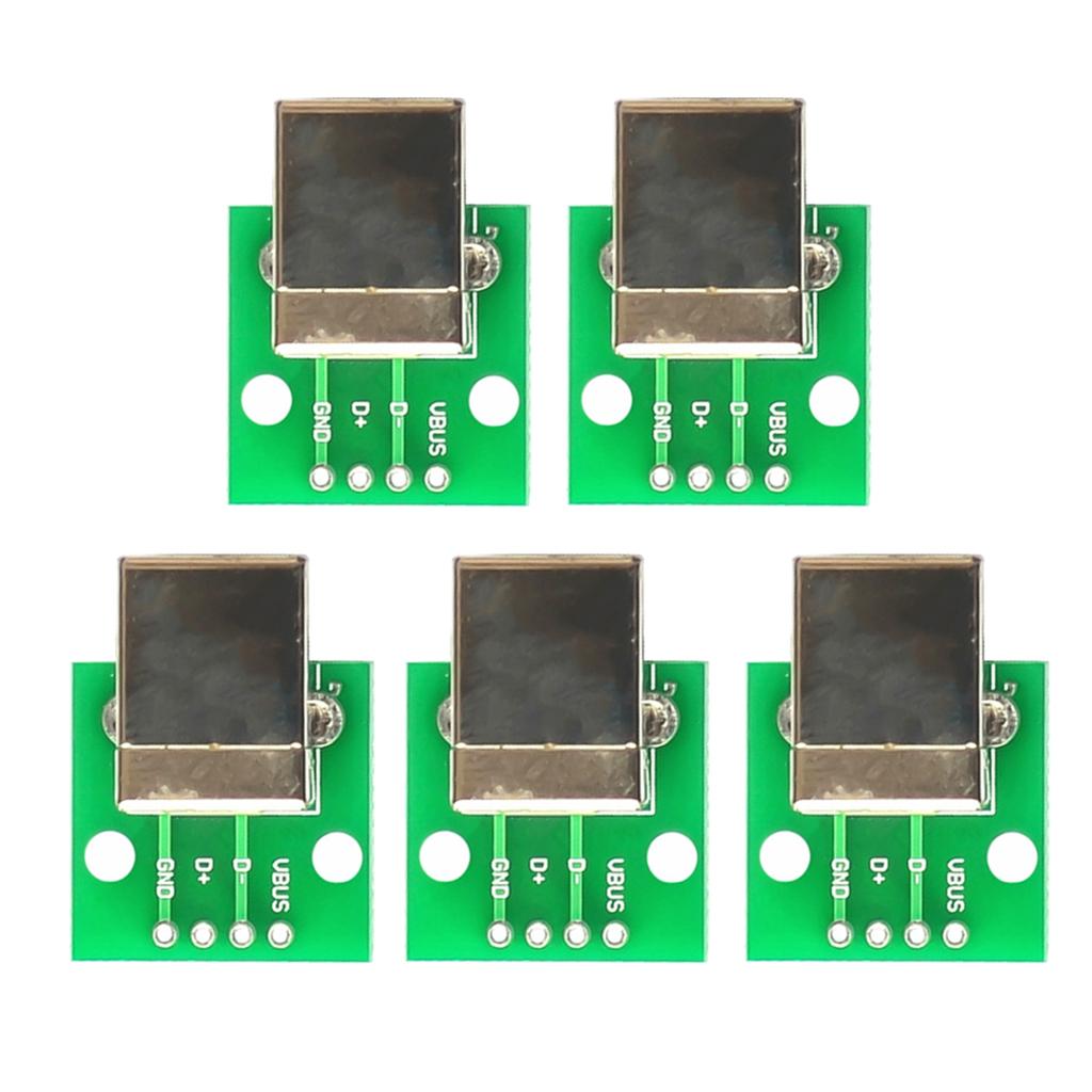 25 Pieces USB Type B Female Socket Breakout Board to DIP Connector For Printer Accessory