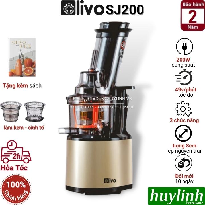 Máy Ép Chậm OLIVO SJ200  Ép Kiệt Bã 98% - Tốc Độ Chậm 39 vòng/phút - Thương Hiệu Mỹ