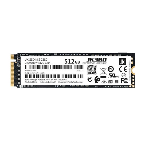 Ổ Cứng Máy Tính Laptop SSD JK380 512GB M2 NVMe PCIe 2280 - Hàng chính hãng