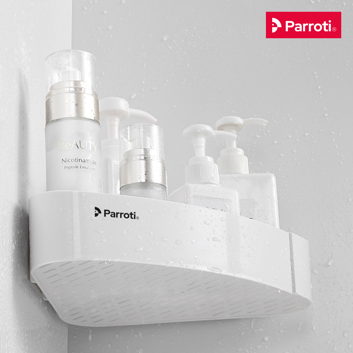 Hình ảnh Kệ nhà tắm để đồ đa năng, giá để đồ vật dụng góc nhà tắm nhà bếp cao cấp Parroti Trophy TP-G01
