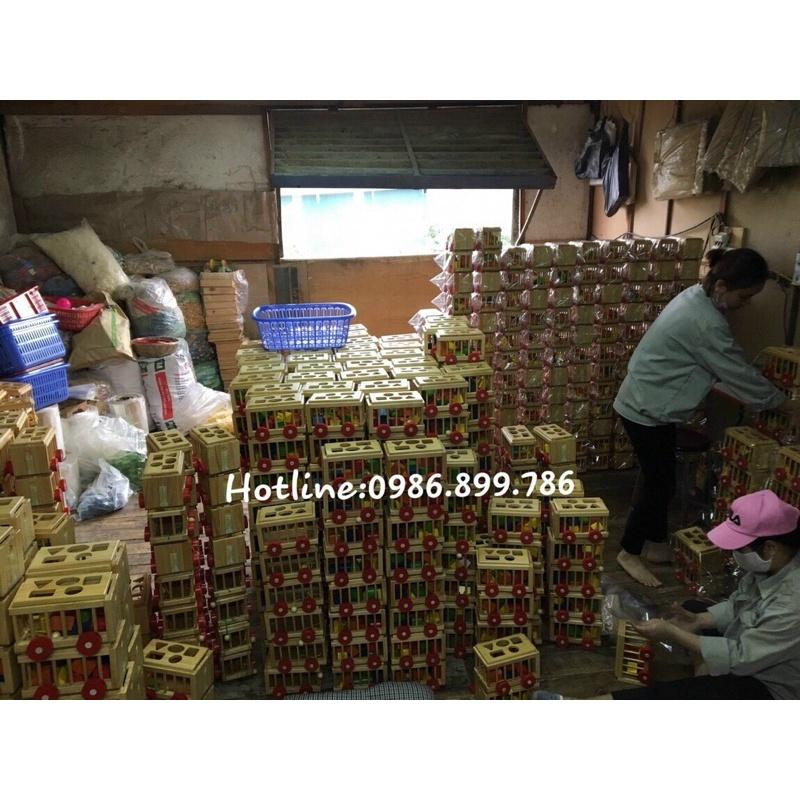 Xe cũi Gỗ thả hình khối-Hàng việt chất lượng cao cấp,Đồ chơi giáo dục cho Bé