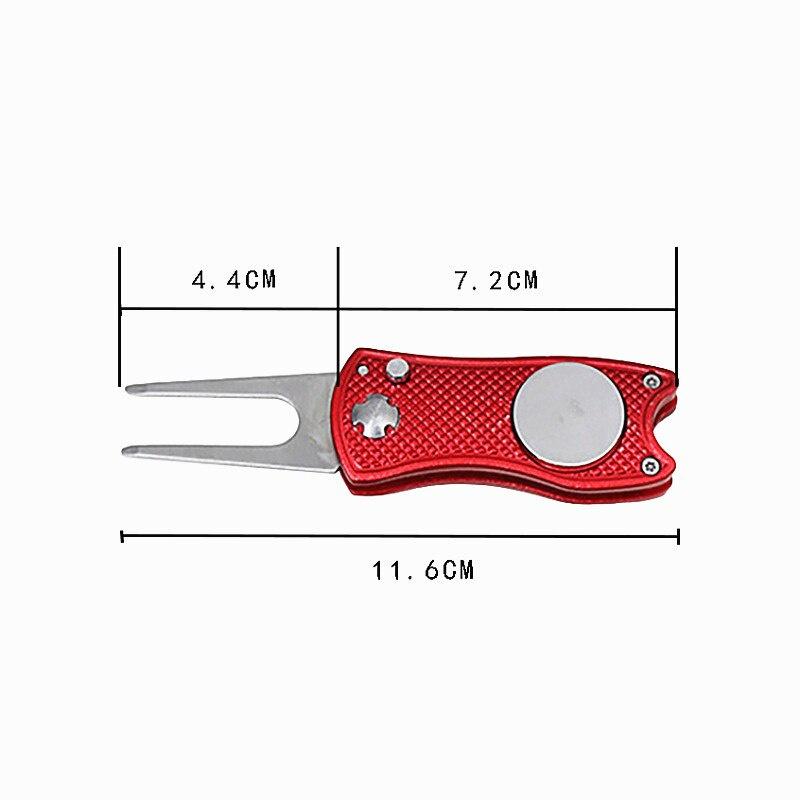 2020 New Mini Foldable Golf Divot Tool Marker Pitch Cleaner Golf Pitchfork Putting Green Fork Golf Ball Tools Golf Accessories