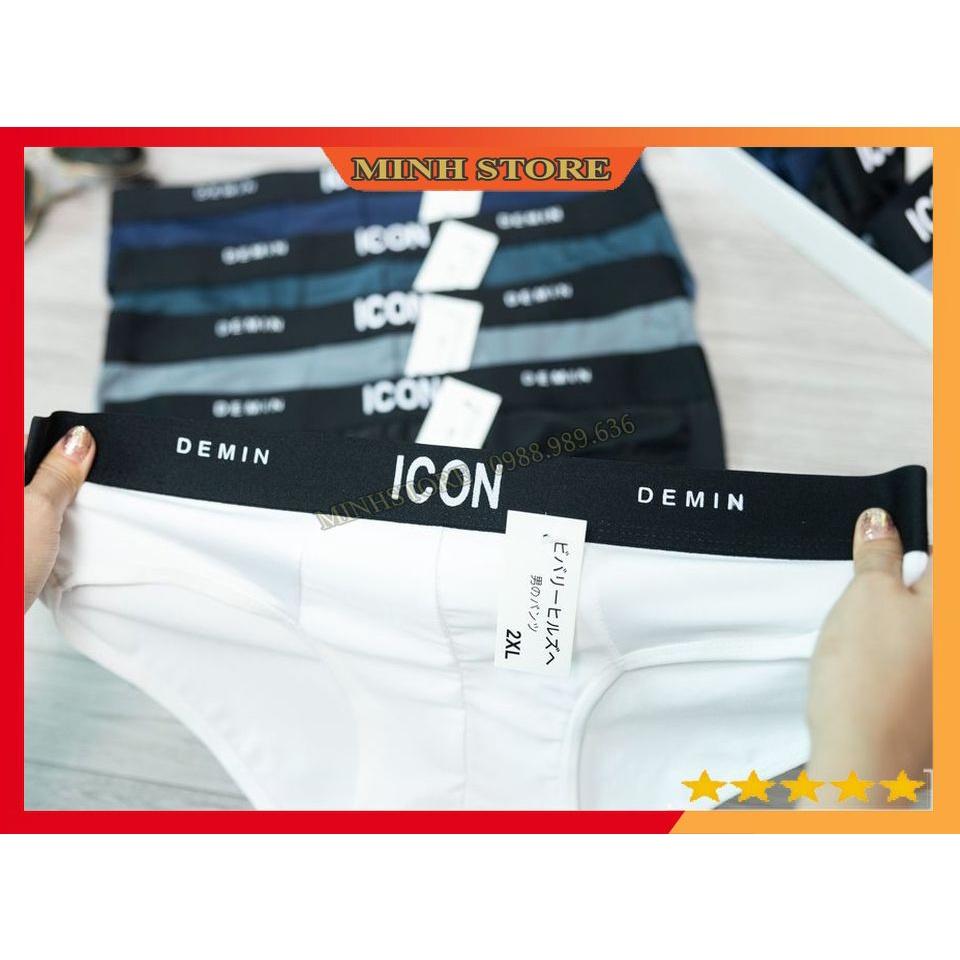 Quần lót nam tam giác ICON cotton thun lạnh giá siêu tốt, Quần sịp tam giác co dãn 4 chiều SIC01 (Che tên) - Minhstore66