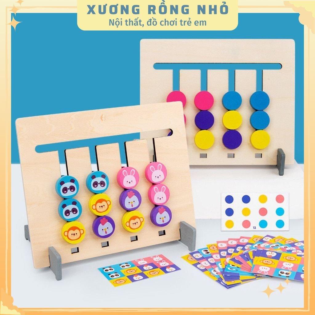 Đồ Chơi Xếp Hình Gỗ ZicZac Logic Chấm Tròn 2 Mặt Mẫu Động Vật Giúp Bé Thông Minh & Phát Triển Kỹ Năng