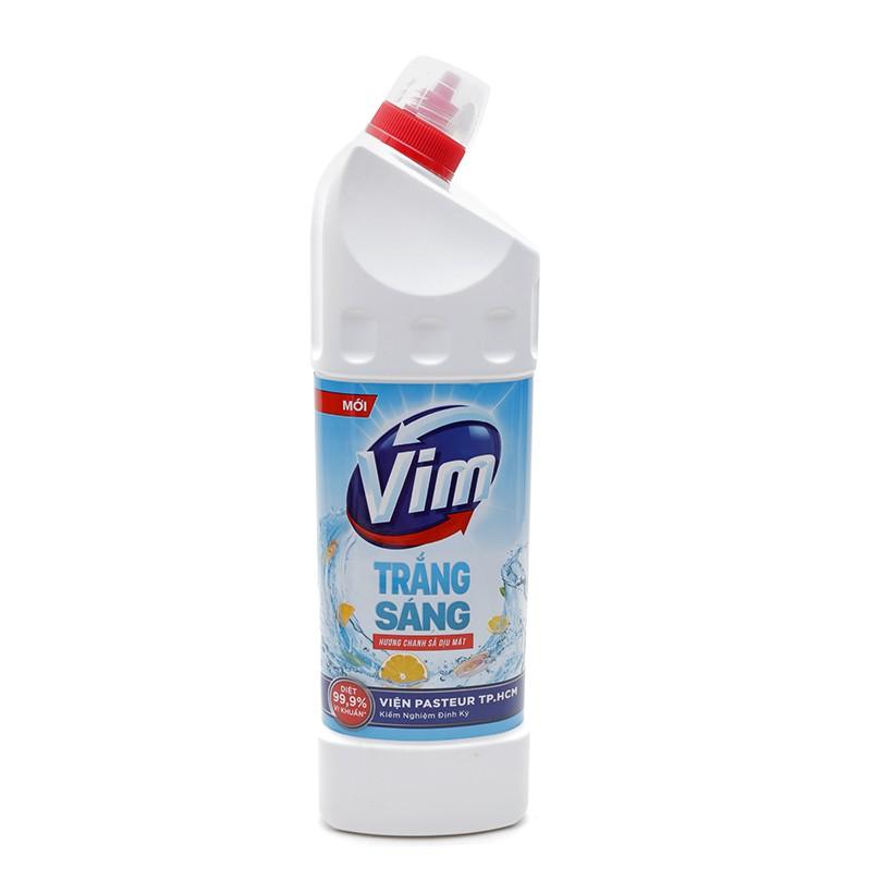 Nước Rửa Bồn Cầu Vim Trắng Sáng Diệt Vi Khuẩn - Trắng 880 ml