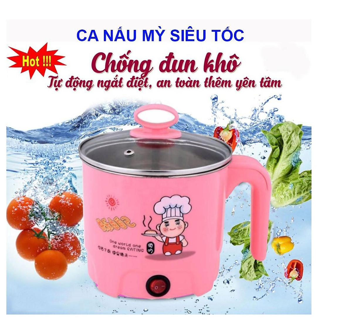 Ca Nấu Mì 2 Lớp 18 cm  - Hàng Chính Hãng ( Họa Tiết , màu sắc được giao ngẫu nhiên