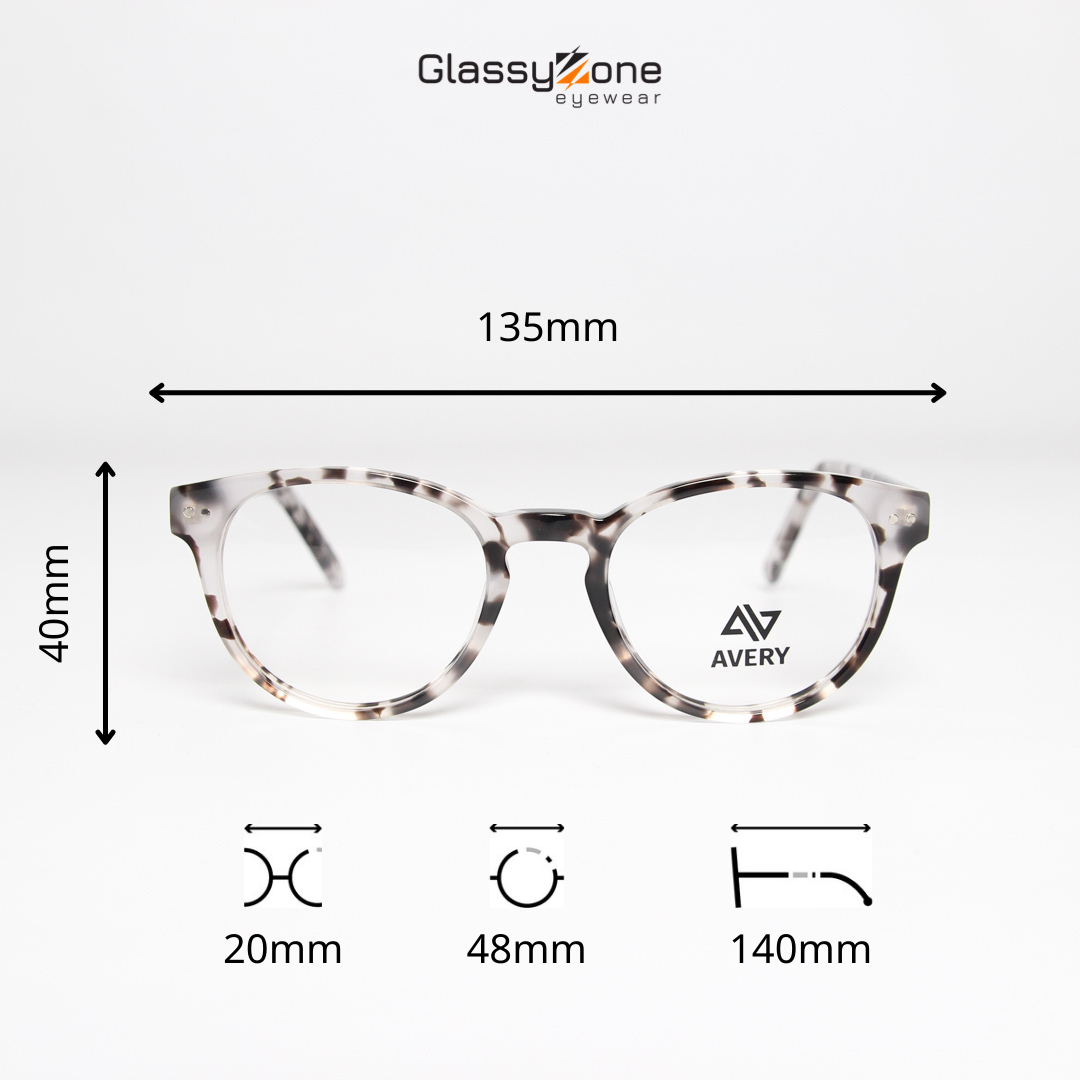 Gọng kính cận, Mắt kính giả cận Acetate Form mắt mèo Nữ Avery 21008 - GlassyZone