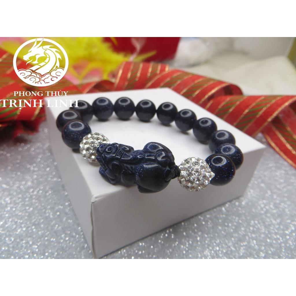 VÒNG TAY TỲ HƯU KIM SA LẤP LÁNH 10LY