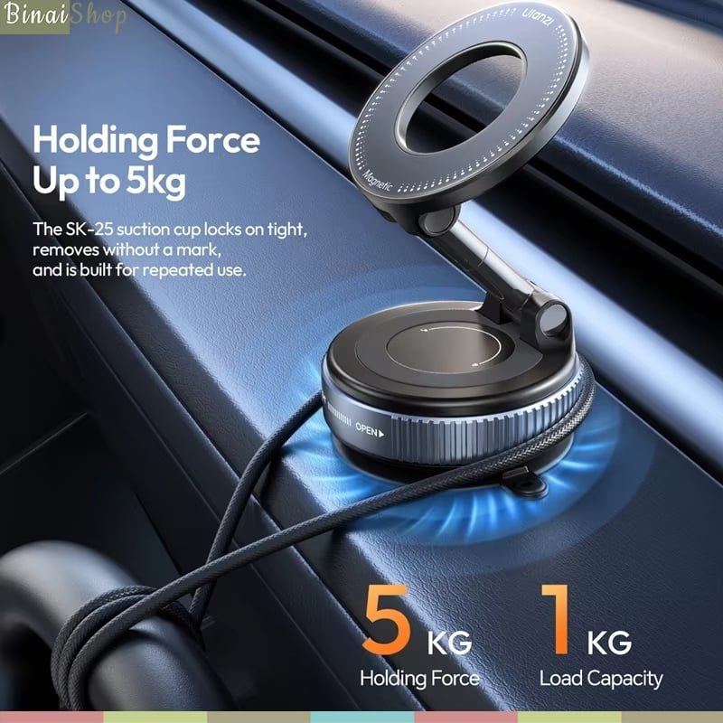 Ulanzi SK-25 - Giá Đỡ Từ Tính Nam Châm N52 Xoay Linh Hoạt 360° Tương Thích MagSafe Cho IPhone, Xe Hơi Và Nhà Sáng Tạo Nội Dung - Hàng Chính Hãng