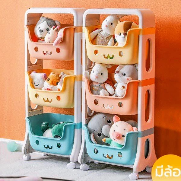 Kệ GẤU Hokori Việt Nhật đựng đồ đa năng - Kệ Nhựa hình gấu 2,3 tầng có bánh xe di chuyển tiện lợi