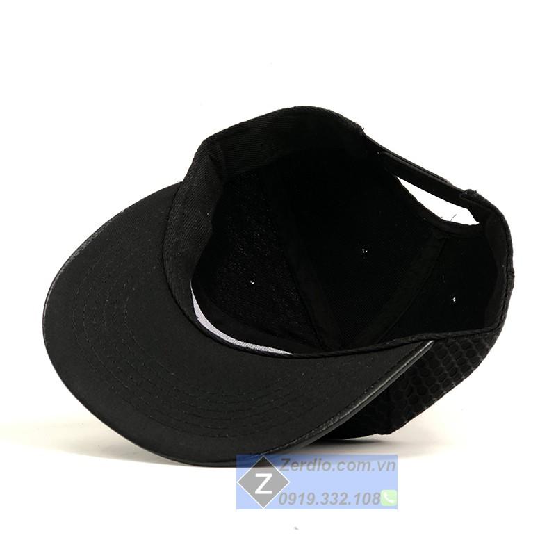 Nón nam snapback Classic đen trơn lưỡi trai cực chất - SN72