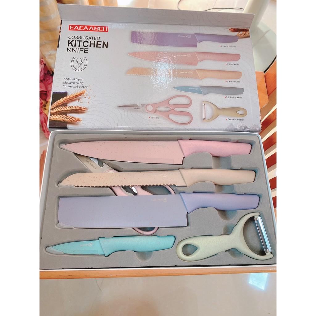 Bộ Dao Kháng Khuẩn Lúa Mạch 6 Món KITCHEN KNIFE