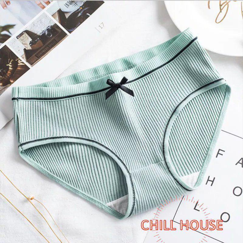 Set 4 Quần Lót Gân Tăm Đính Nơ Siêu Yêu - CHILLHOUSE