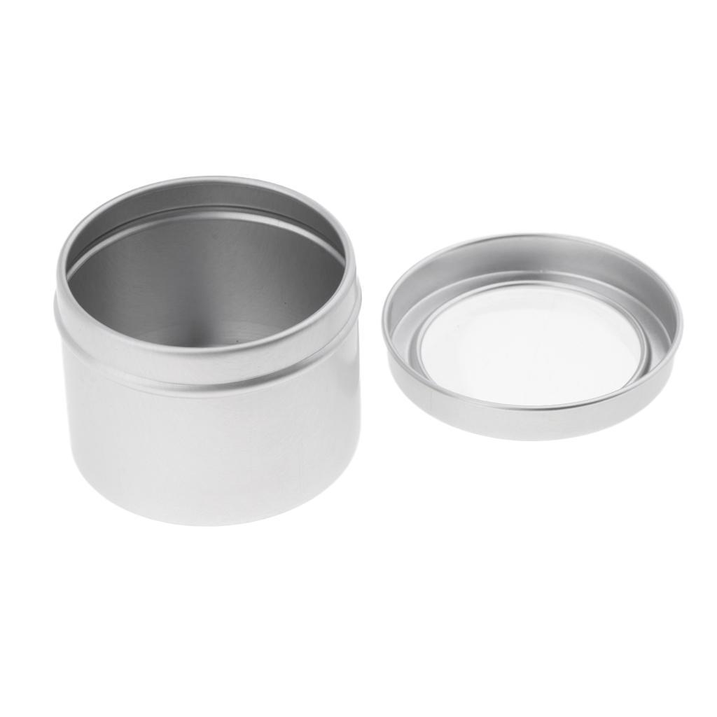 60pcs Aluminium Tin Lip Balm Tin Pots Cosmetic Cream Jar Bottle Containers