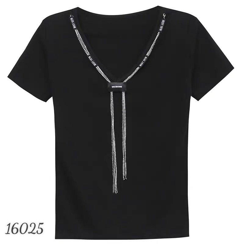 Áo kiểu cổ tim dây ch uyền 16025