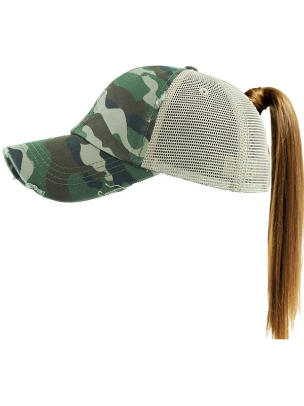 Nón Lưỡi Trai Nữ KBETHOS Ponytail Mesh Trucker Baseball Cap