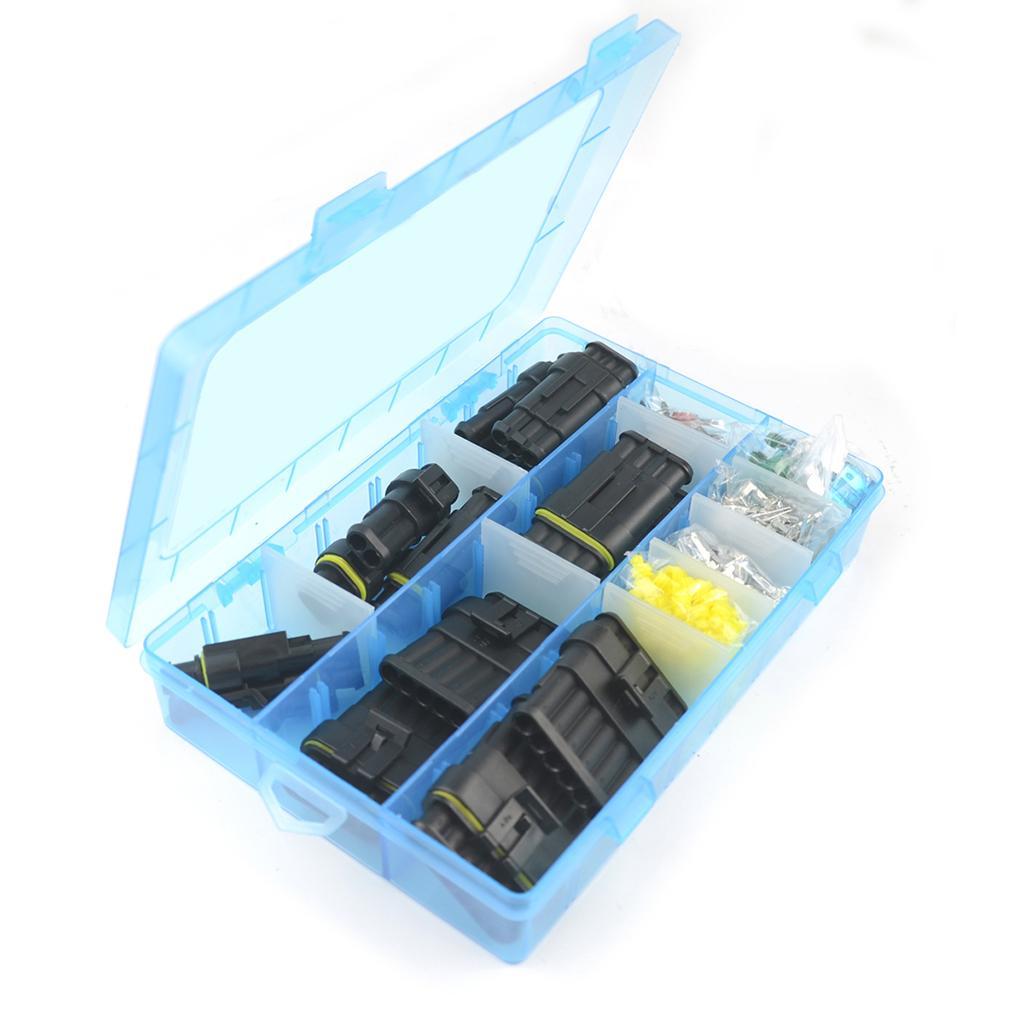 Wire connector plug kit Terminals Heat Shrink Blue Box