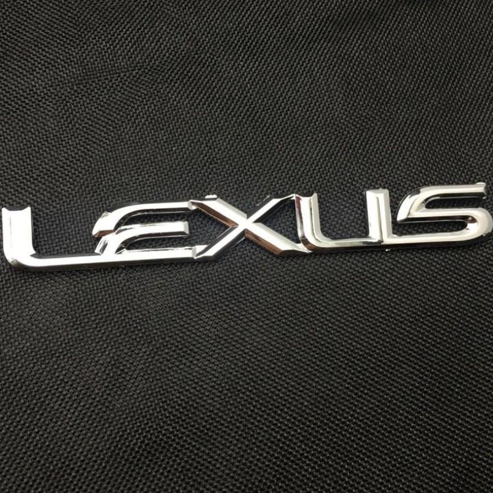 Decal tem chữ Lexus dán đuôi xe ô tô - Kích thước 19 x 2.4cm - Mã: LX01