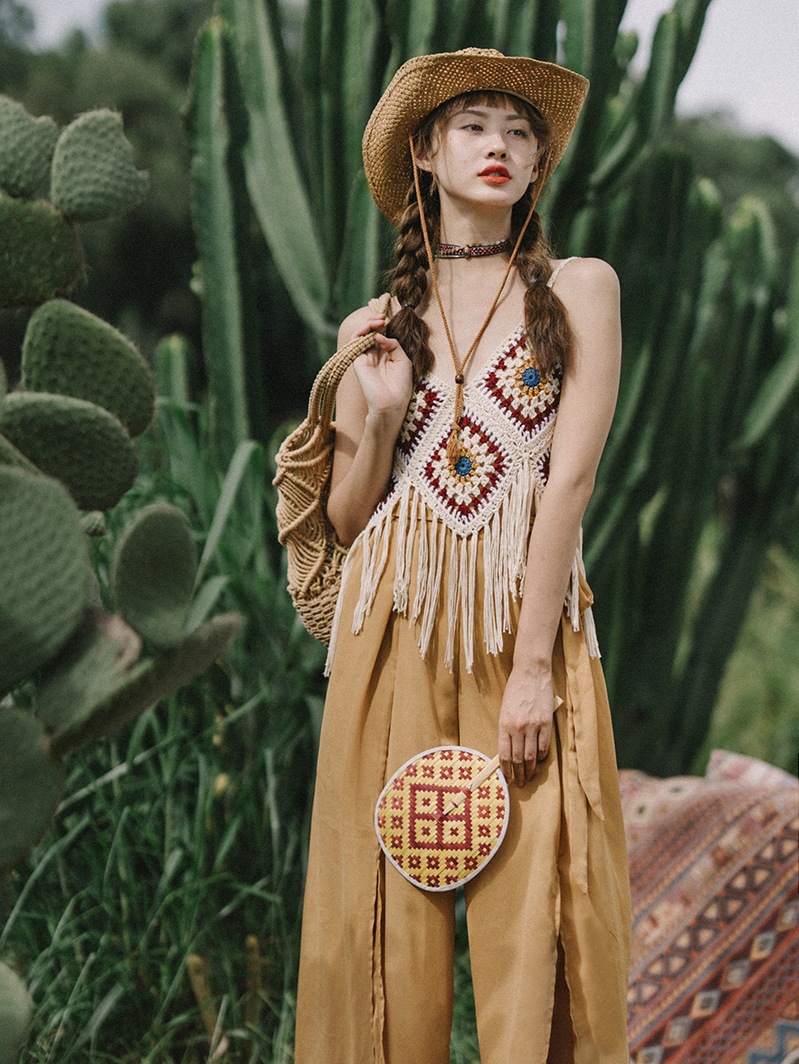 Bikini 1 mảnh caro dây xanh