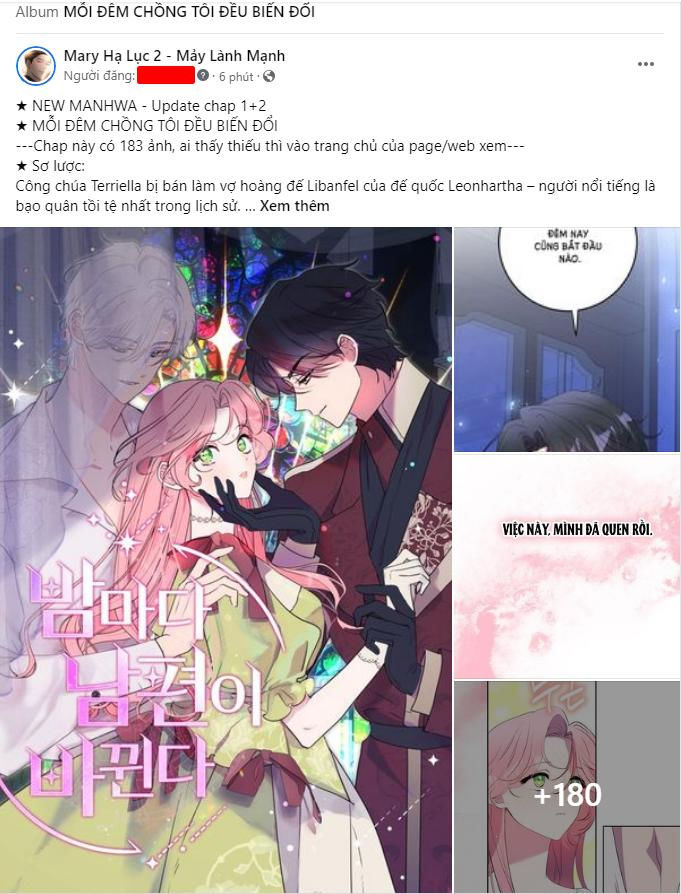 mỗi đêm chồng tôi đều biến đổi chapter 1.1 1