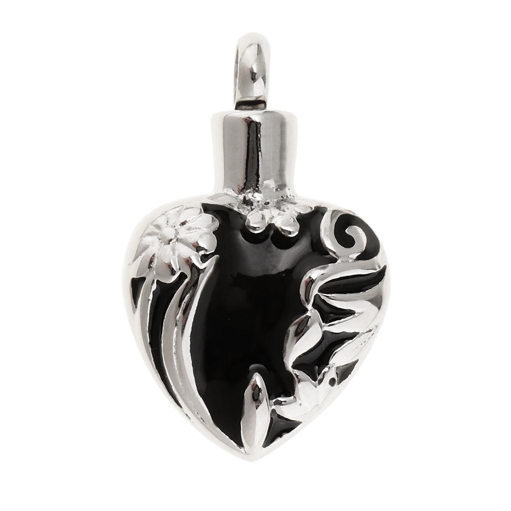 Cremation Love Heart Openable Urn Pendant for Ash Keepsake Memorial Jewelry