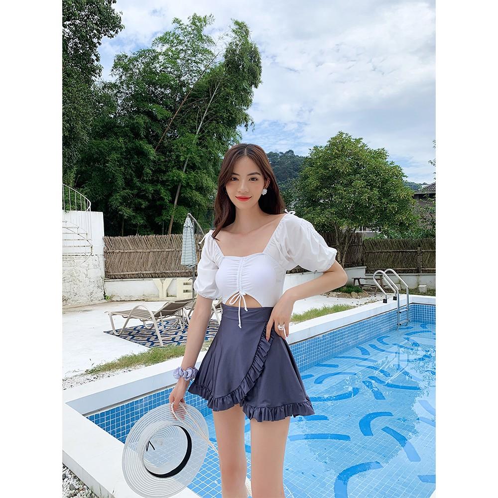 Đồ Bơi Nữ Kín Đáo Đẹp - Bikini 1 Mảnh Đi Biển Dạng Váy 2022
