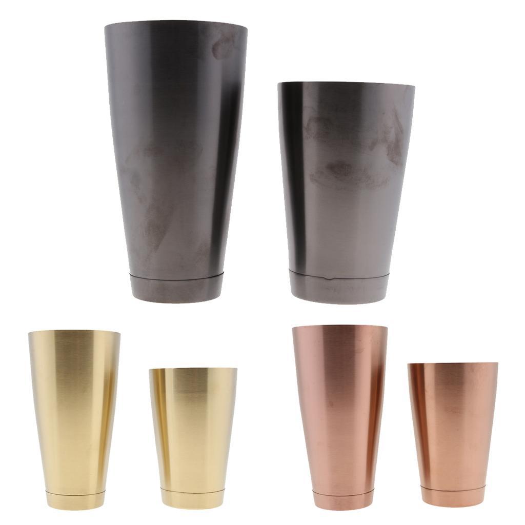 Cocktail Shaker Set Stainless Steel Bartender Boston Shaker Pourers Black