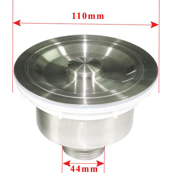 Bầu Xi Phông Chậu Rửa Chén Inox SUS 304 110mm Eurolife EL-BX110 (Trắng Bạc)