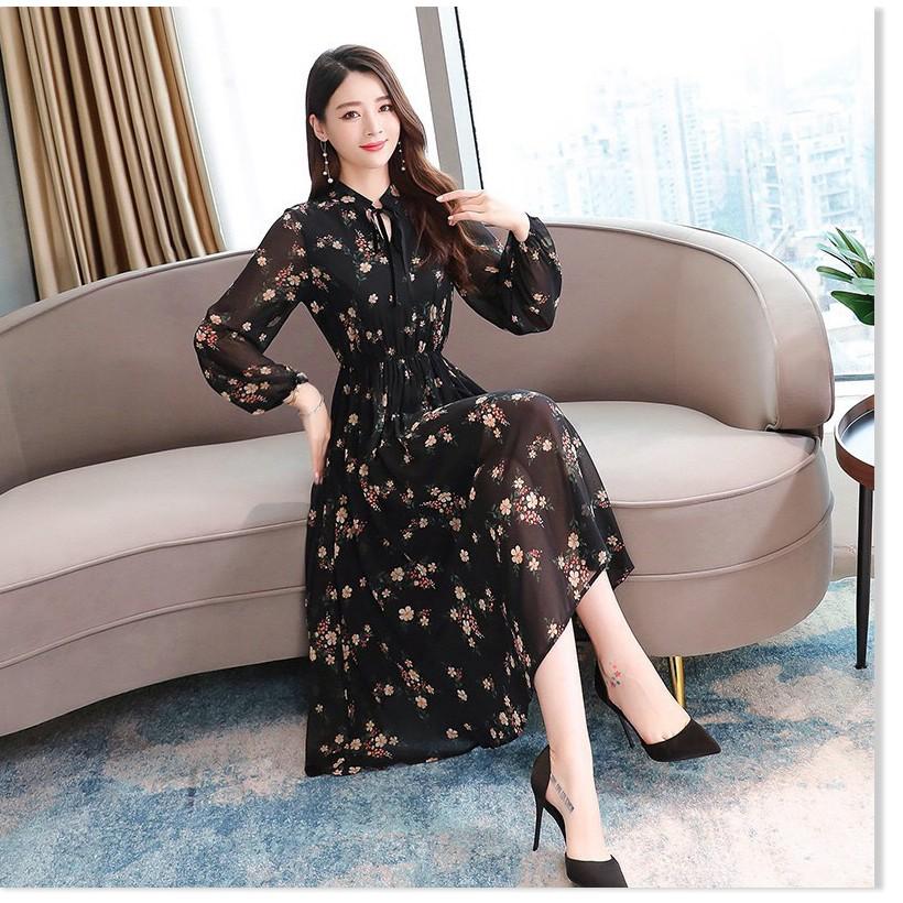 ĐẦM LỤA HOA,HỌA TIẾT ĐƠN GIẢN NHƯNG KHÔNG KÉM PHẦN SANG TRỌNG THỜI TRANG VINA 1HIT FASHION