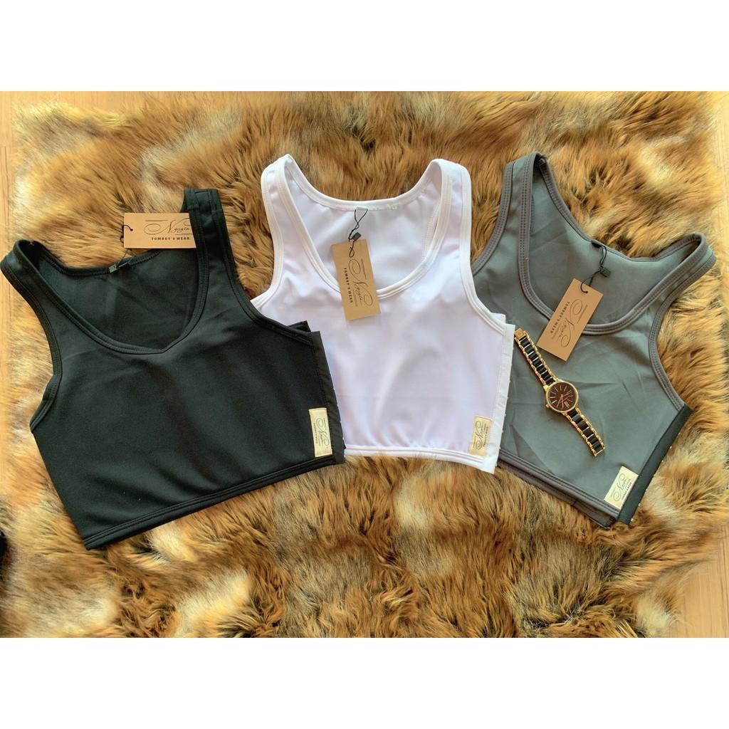 Áo Lót Bó Nịt Định Hình Ngực Tomboy Thể Thao Tập Gym Nữ Ba Lỗ Thun Trơn Gen Thun Có Viền Cài Hông Bigsize Nguyễn Nguyên