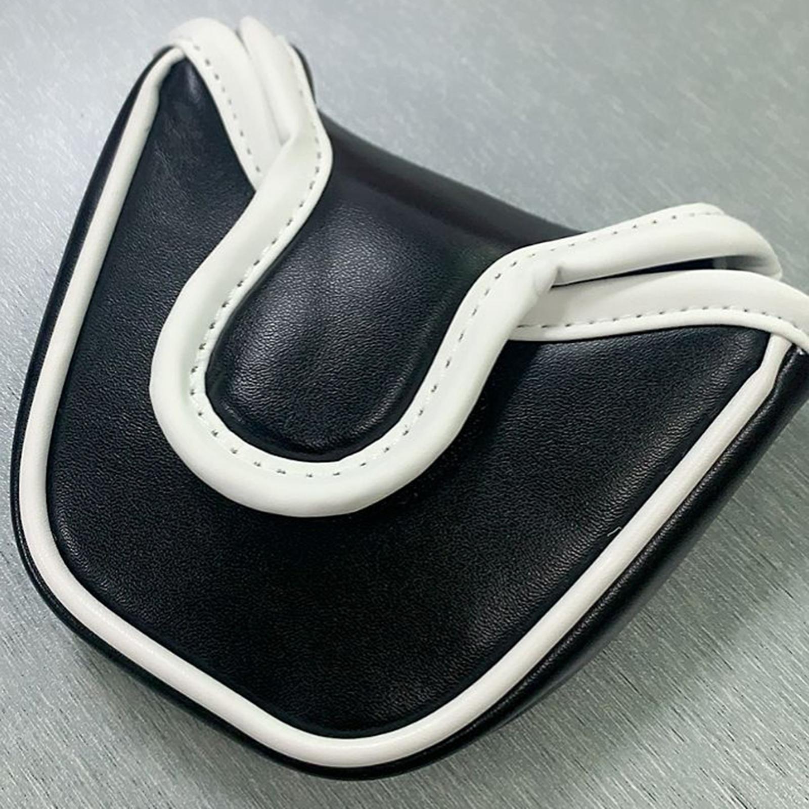 PU Golf Mallet Head Cover Putter Cover Sleeve Black