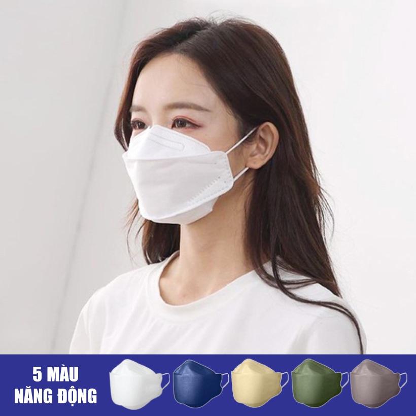 THÙNG 300 CHIẾC KHẨU TRANG CÁ KHÁNG KHUẨN 4D KF94 ÔM SÁT MẶT LỌC BỤI BẨN