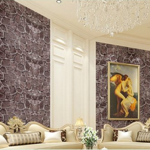 5m giấy decal cuộn đá 3d màu nâuDT58(45x500cm)