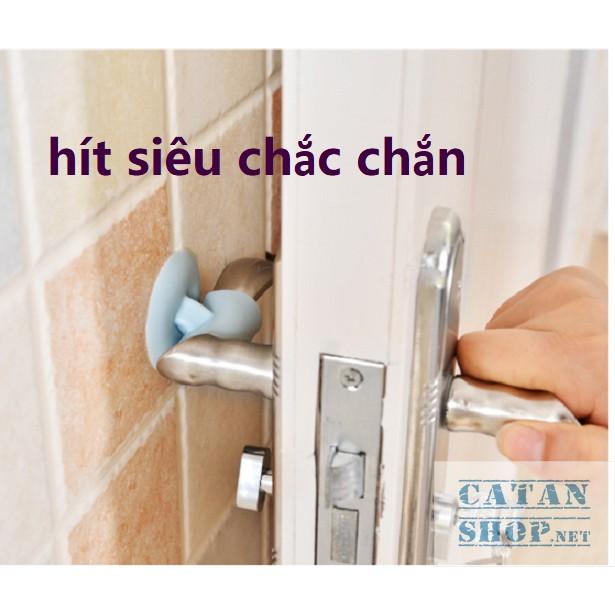 Nút chặn cửa silicon hít chân không mới chống ồn tiện dụng, nút chống va chạm gắn tay nắm đa chức năng mới GD485