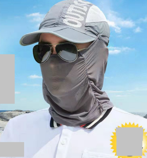Mũ khẩu trang chống nắng chống tia UV cao cấp cho nam, nón kết nam kèm khẩu trang mới