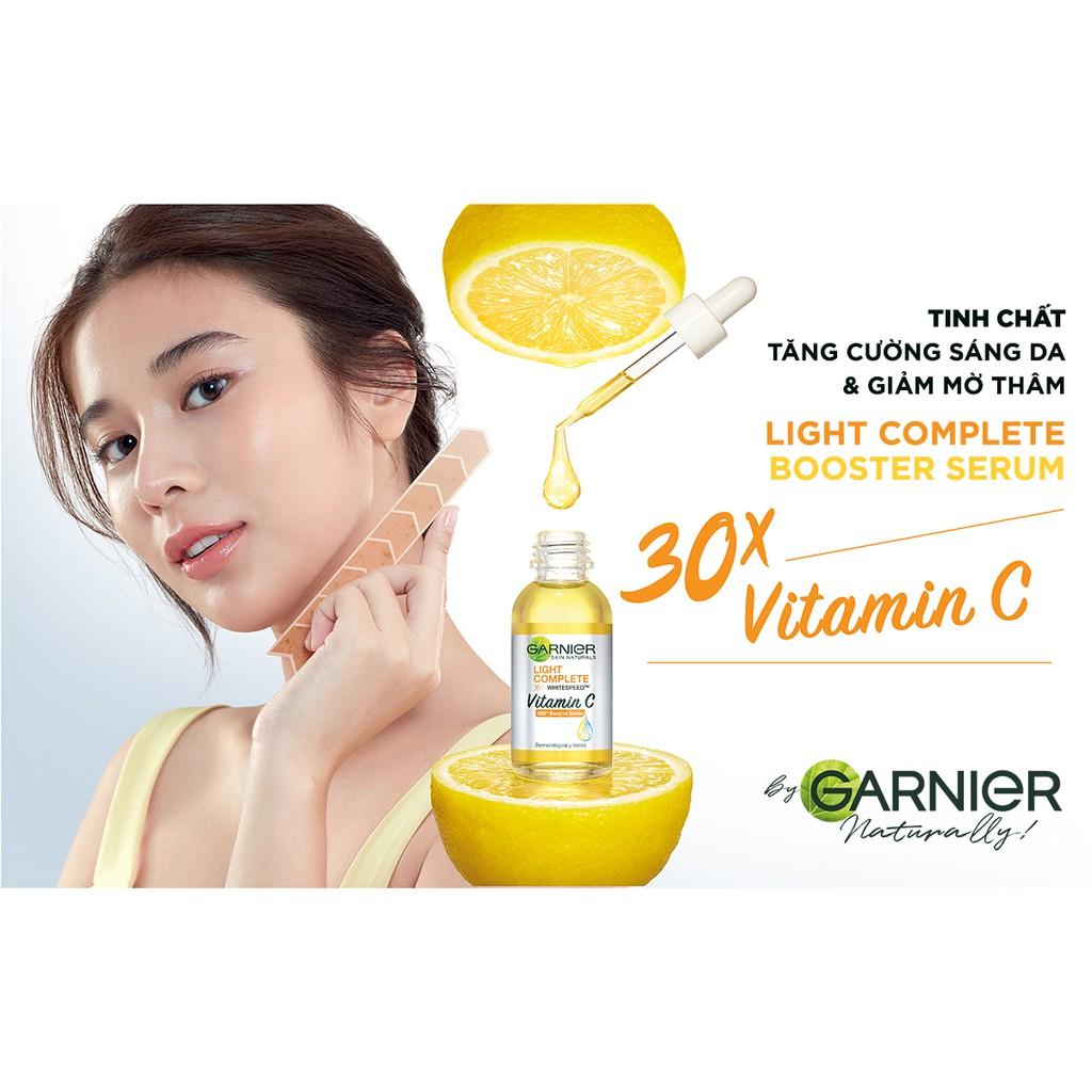 Tinh chất Garnier tăng cường sáng da mờ thâm Light Complete Vitamin C 30X - Meow Beauty Shop by Trinh Meow